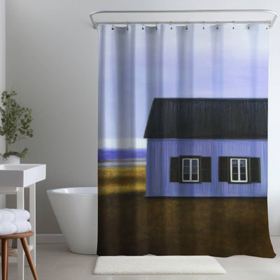 Shower Curtain LA177 – Polyester Shower Curtain, Dye Sublimation Print, 71" W × 74" L
