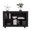 Console console, 5 tablettes, 4 roulettes