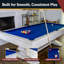 Hathaway Montecito 8ft Pool Table for Game Room – Billiard Table with Poly-Coated Non-Slate Playfield, Drop Pockets, Leg Levellers – Includes Cues, Pool Balls, Chalk, Triangle, Brush – Driftwood Finish