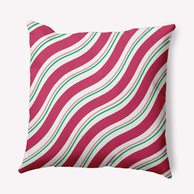Striped Outdoor Reversible Throw Pillow