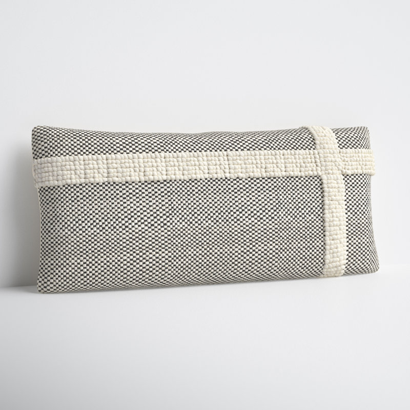 Sefarina Striped Wool Blend Throw Pillow, Down