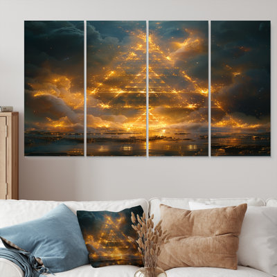 Cresencia - Abstract Landscape Wall Art Decor 4 Piece