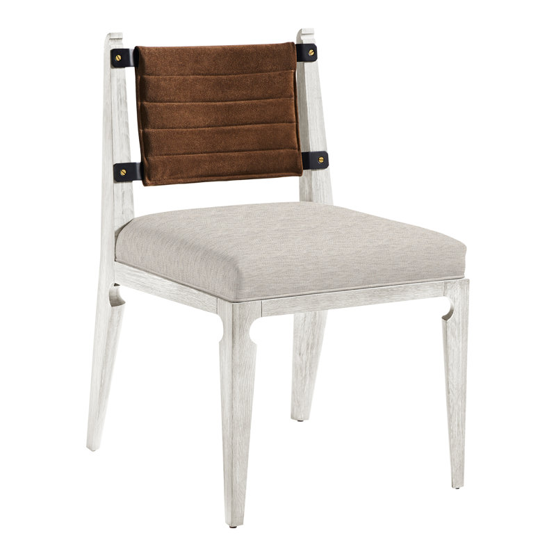 Thom Filicia Home Gifford Side Chair, Impala Linen, Casa Blanca