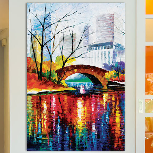 « central park new york », reproduction d’art sur toile tendue, H 26 po x l 18 po x P 1,5 po