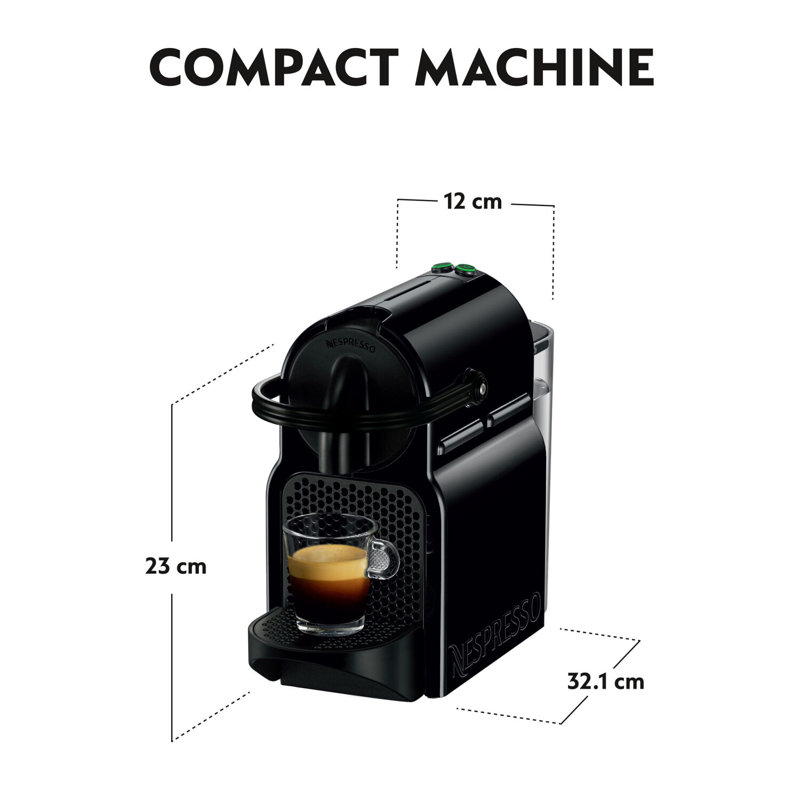 Nespresso Inissia Original Coffee and Espresso Machine by De'Longhi, Black