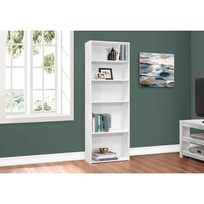 Bookshelf, Bookcase, 6 Tier, 72"H, Office, Bedroom, Laminate, Transitional