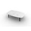 Abrey Elliptical Coffee Table With Wooden Base-763509957