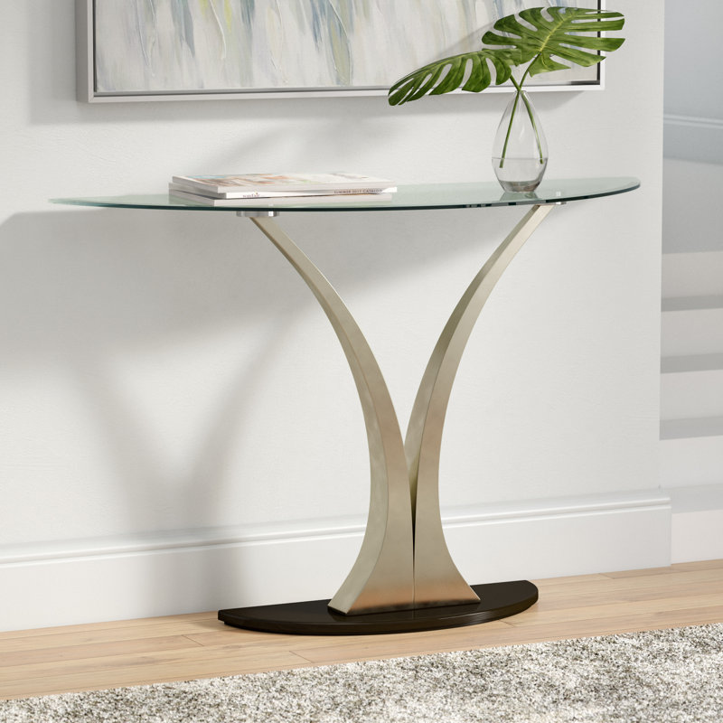 Fouts 46'' Glass Top Console Table
