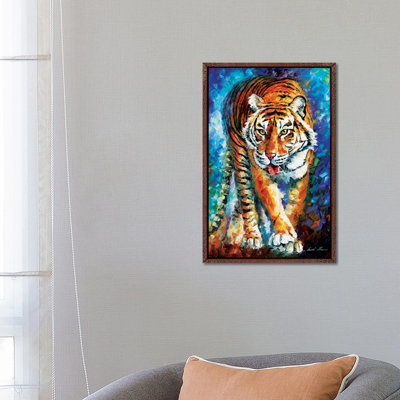Scary Tiger by Leonid Afremov - Painting on Canvas