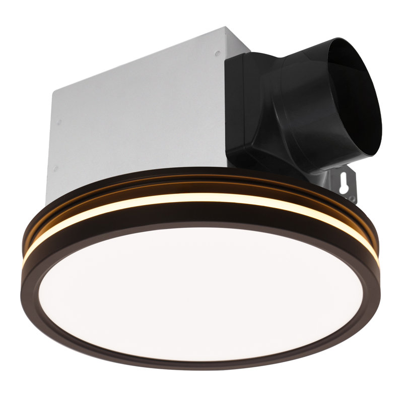 80 CFM Bathroom Exhaust Fan with Light, Matte Black