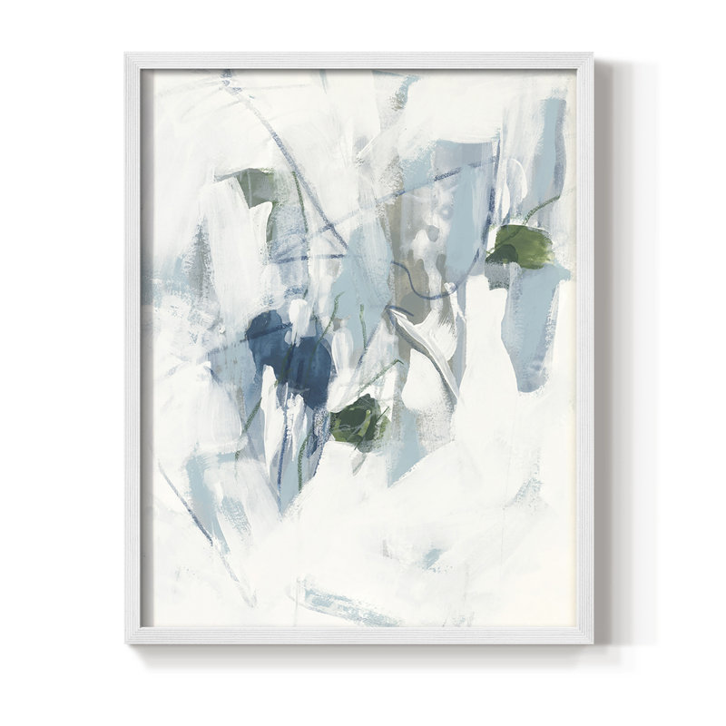 Ice Cavern II, reproduction encadrée - bois massif, Blanc, H 28 po x l 22 po