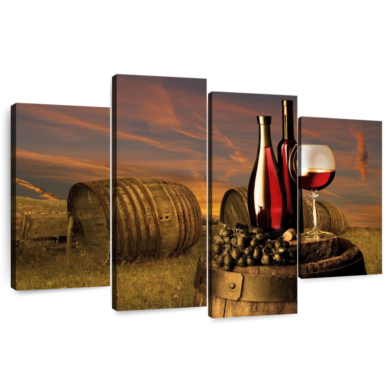 Red Wine At Sunset, 22" H x 36" W