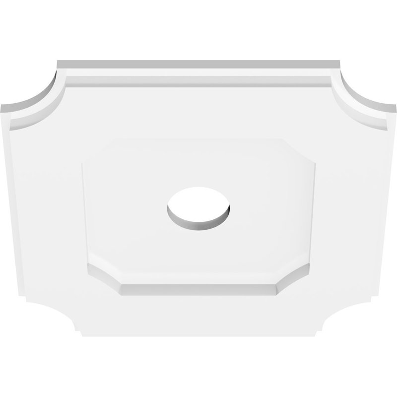 Médaillon de plafond contemporain en PVC de qualité architecturale Locke, H 1 po x l 12 po x P 12 po