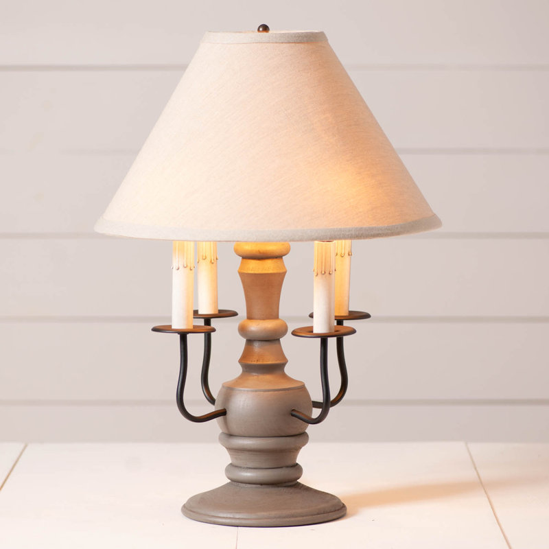 Lampe de table en céramique Reginhard, gris