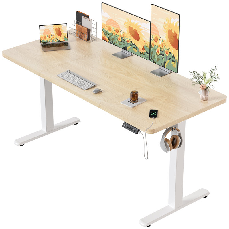 Electric Standing Desk Height Adjustable Desk Sit Stand Desk With Time Reminder Stand up Desk 2 Memory Setting Electric Desk 