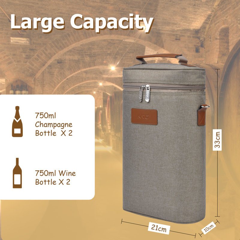 Porte-bouteilles Tirrinia pour 2 bouteilles, gris