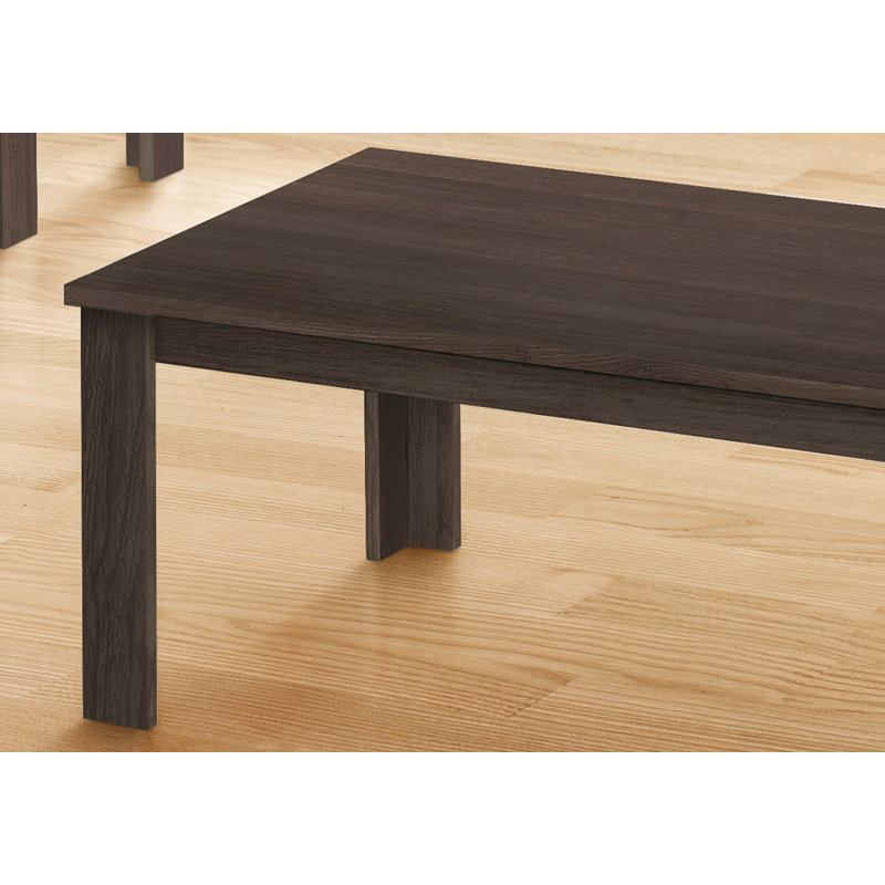 Ensemble de table, ensemble 3 pièces, café, bout, côté, accent, salon, stratifié brun, transitionnel, Chêne