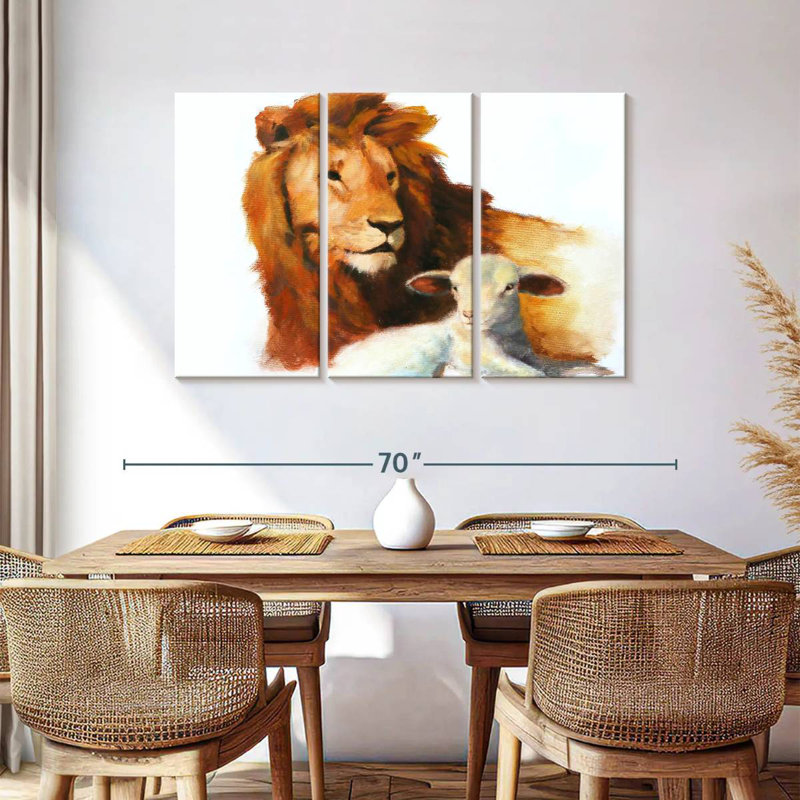 Lion And Lamb, 36" H x 57" W