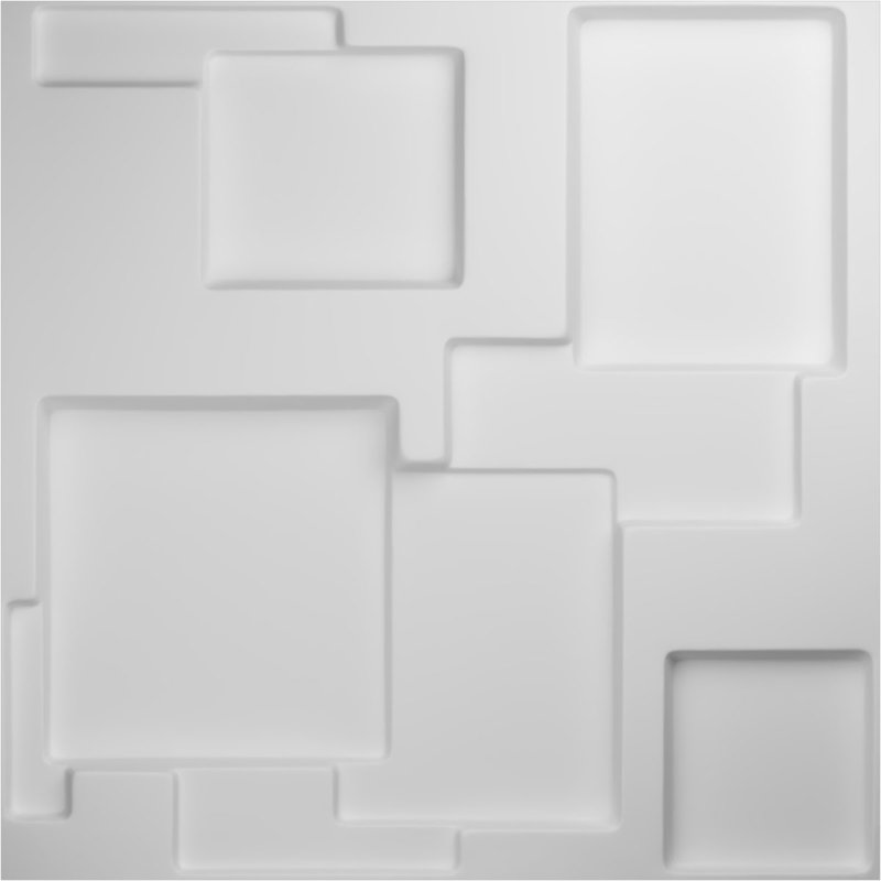 White Textured 3D PVC Decorative Wall Panel