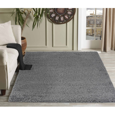 Esterly Solid Colour Shag Area Rug