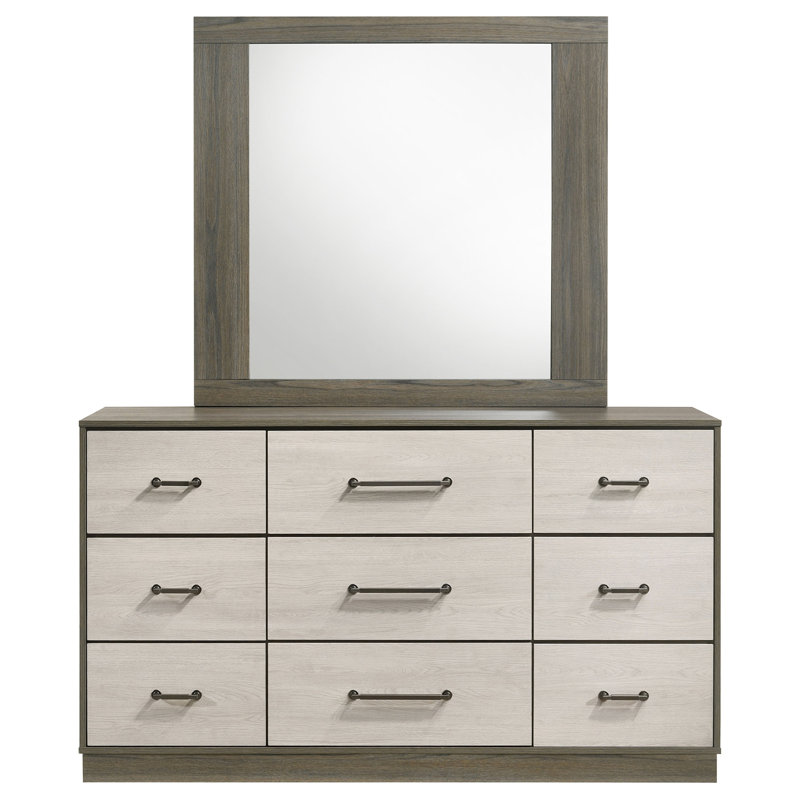 Commode 9 tiroirs avec miroir