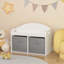 Boîte à jouets / banc pour enfants en bois avec tiroirs en tissu pliables, organisateur d'armoire de rangement pour jouets, blanc