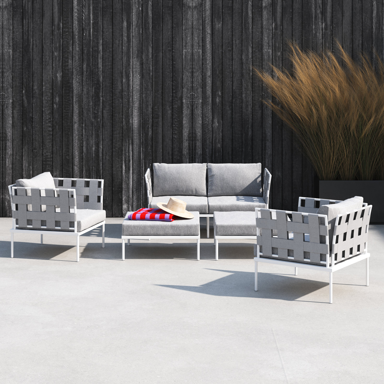 Harmony 5-Person Patio Seating Group, Gray