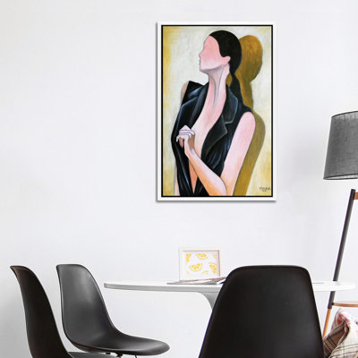 Study of Female with Black Vest 1 Piece Painting on Canvas