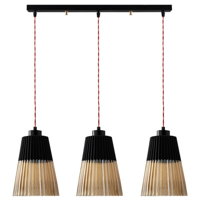 3 - Light Black/Red Kitchen Island Pendant