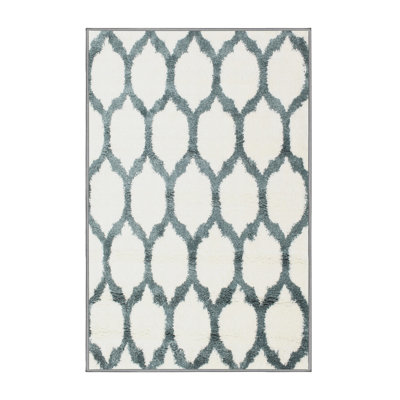 Tapis gris/zone blanche contemporaine