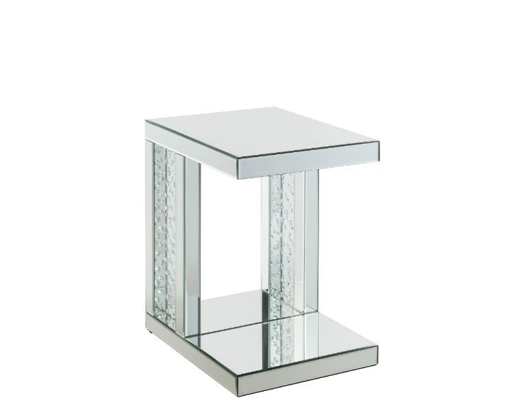 Darrington Mirrored Glass Top End Table