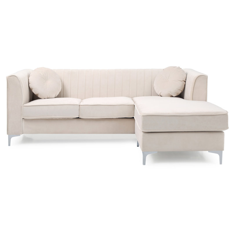 Canapé 3 pièces Modern Canapé Glory Furniture Delray, Ivoire ivoire