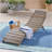 Lahaina Wood Foldable Chaise Lounge - Grey-707992828