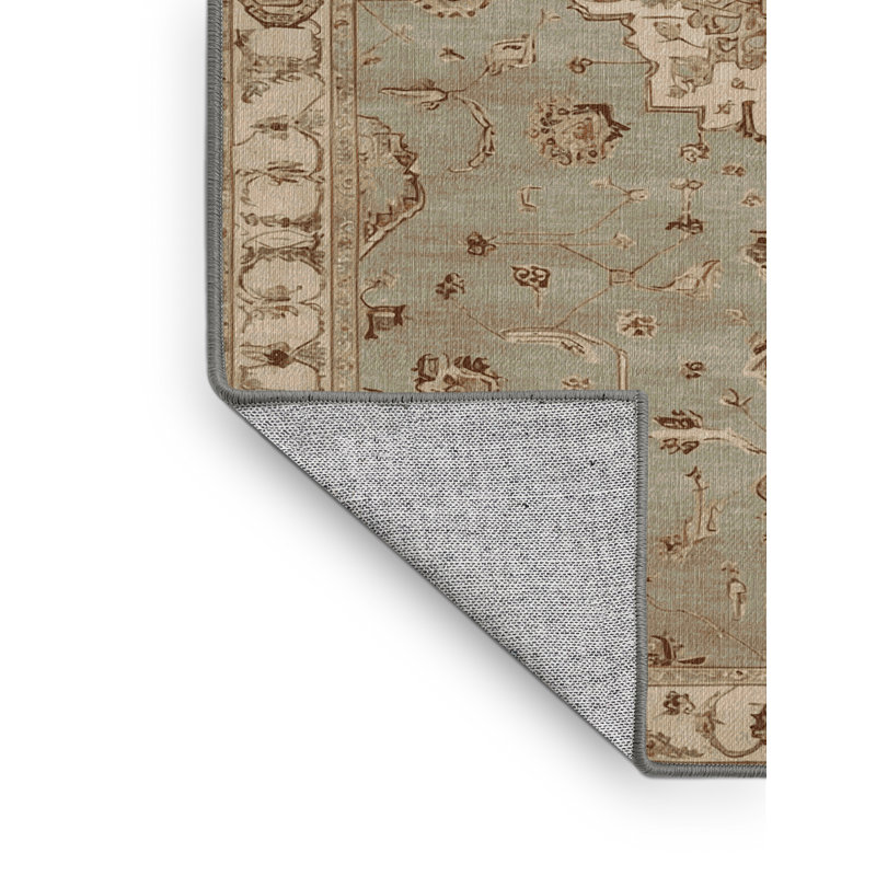 Machine Washable Afyon Brown Area Rug, Rectangle 8' x 10'