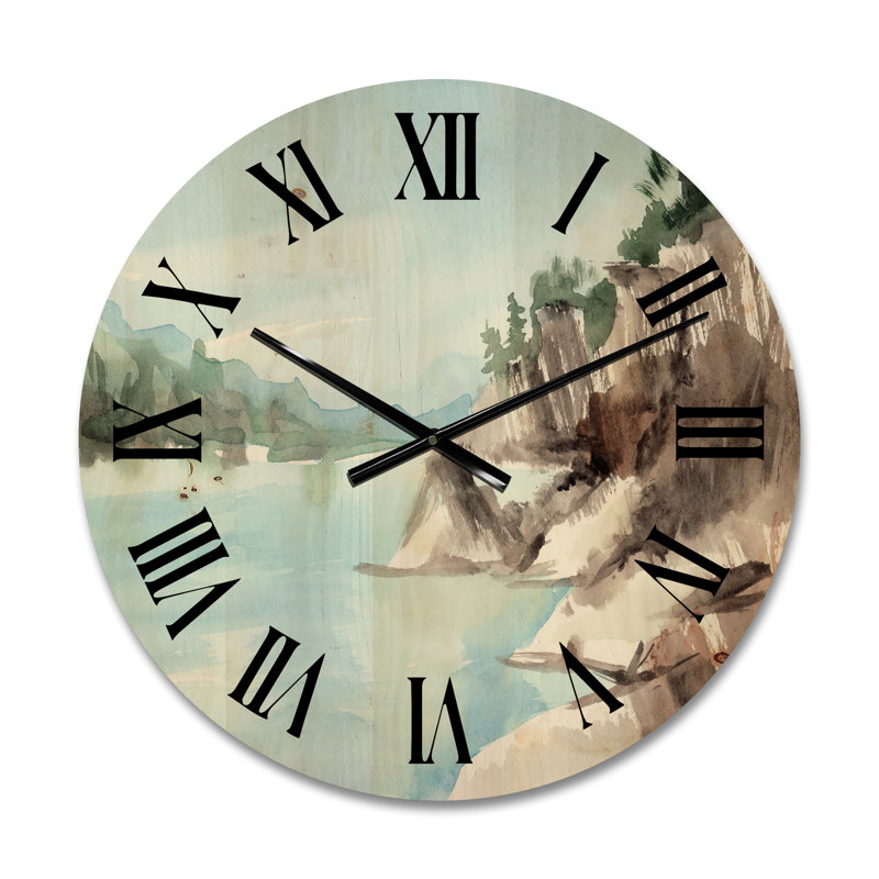 Horloge murale Rocks by the Lake, Moyen