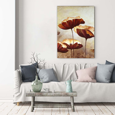Field Poppies - Wrapped Canvas Print
