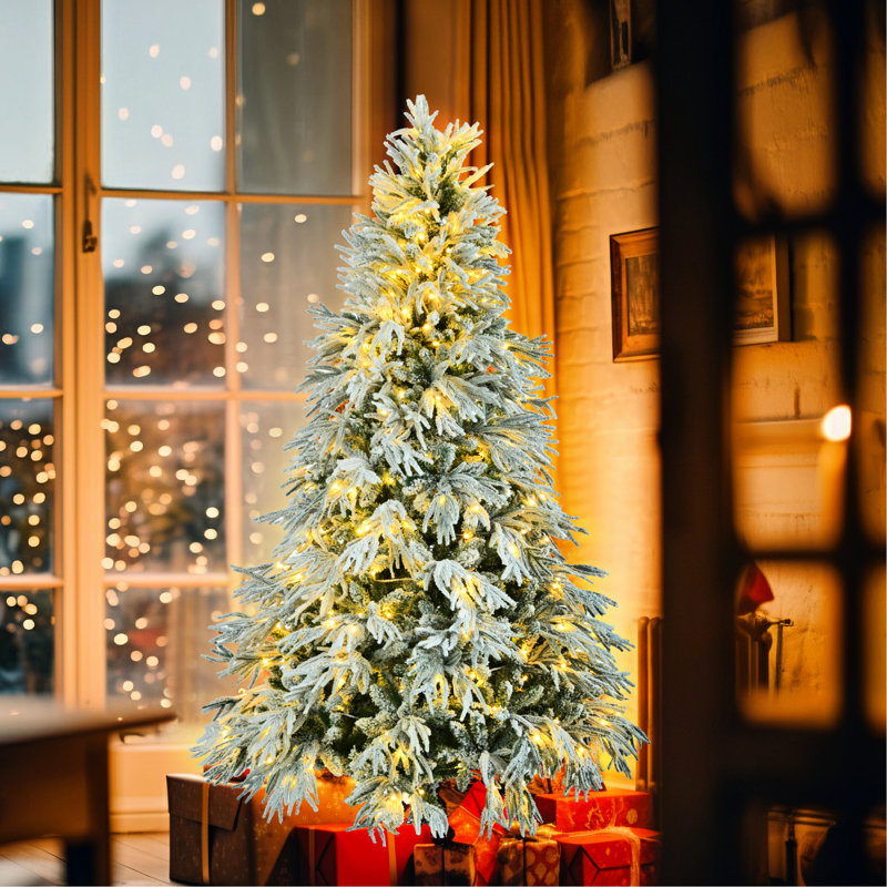 Arbre de Noël de 6 pi avec 300, 8 modes de clignotement et 790 branches, modes d'échauffement pour la maison et les jours fériés,