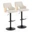 Tabouret de bar ajustable avec repose-pieds arrondi Saltram (ensemble de 2)-88309834-88309829