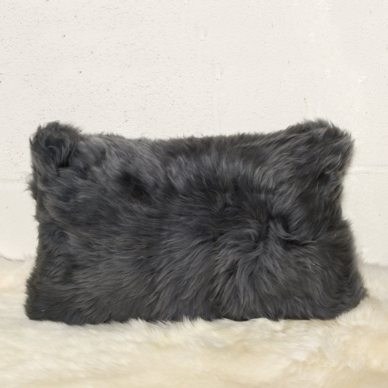 Throw Pillow, Gray, 5" H x 12" W