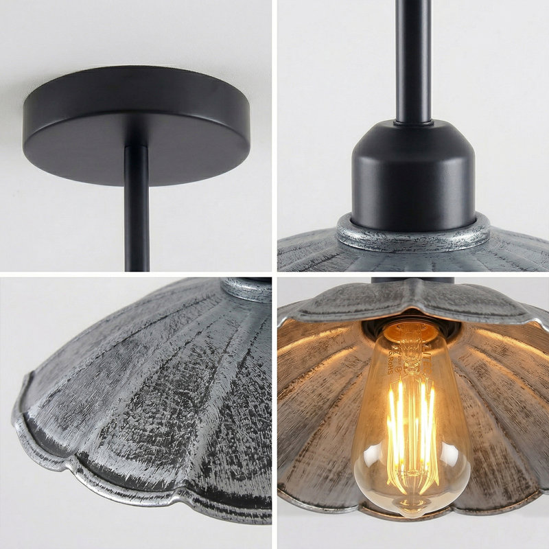 Semi Flush Mount, Yes, Brushed Silver
