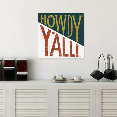 Southern Pride Sayings Howdy Yall Contemporary Typography Art