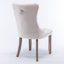 Chaise de salle à manger rembourrée en velours moderne avec anneau à tirer (ensemble de 2)-1415673421-1460188301