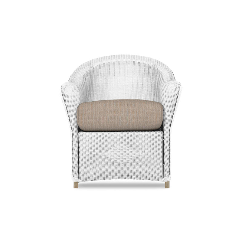 Reflections Outdoor Dining Armchair, Demo Oatmeal, White