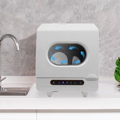 Mini lave-vaisselle de comptoir 1,32 gallons avec pulvérisation à 360 ° et stérilisation à l'ozone