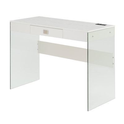 Bureau d'ordinateur avec prises Allegonda