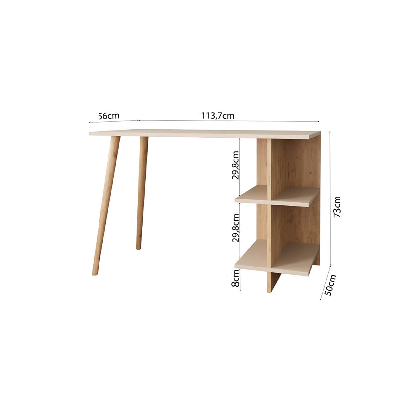 VIOLET Writing Desk, Light Grey
