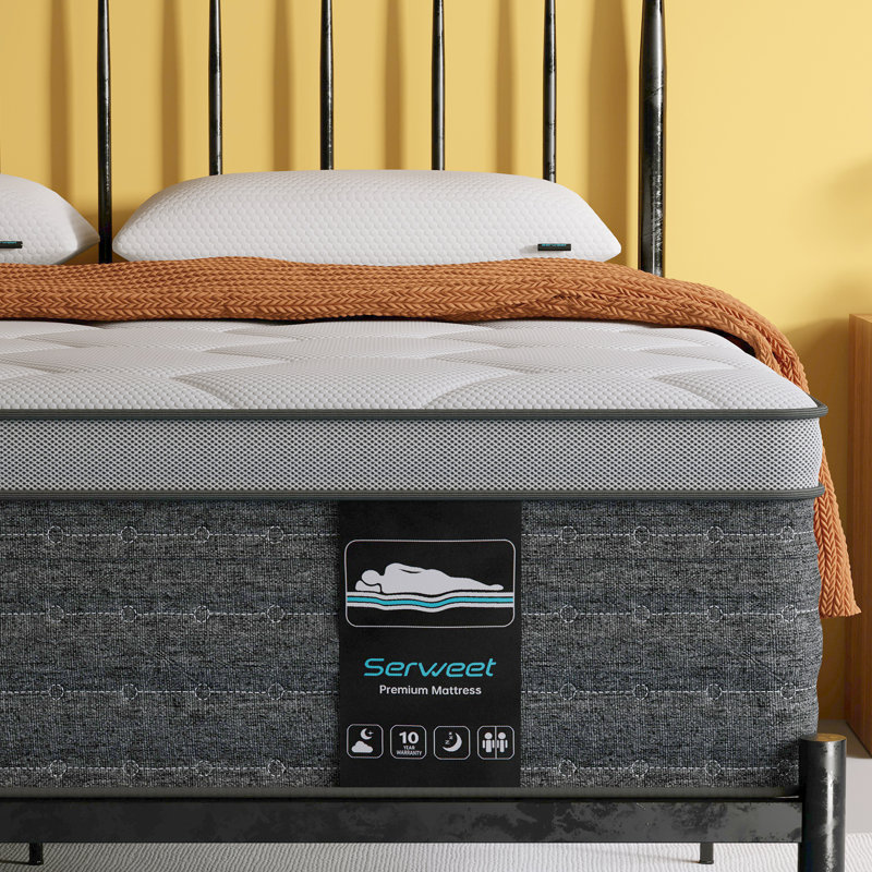 Matelas hybride en mousse viscoélastique 8 pouces, Complète