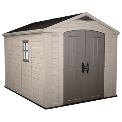 Keter Factor 8 ft. W x 11 ft. D Apex Outdoor Garden Shed
