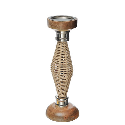 Ih Casadecor Raffia Tabletop Candlestick