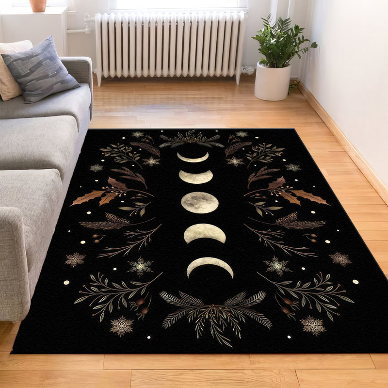 Chic Non-Woven Soft Type Printed Rug Featuring Exquisite Geometric Patterns Ideal for Enhancing the Elegance of Any Room Decor